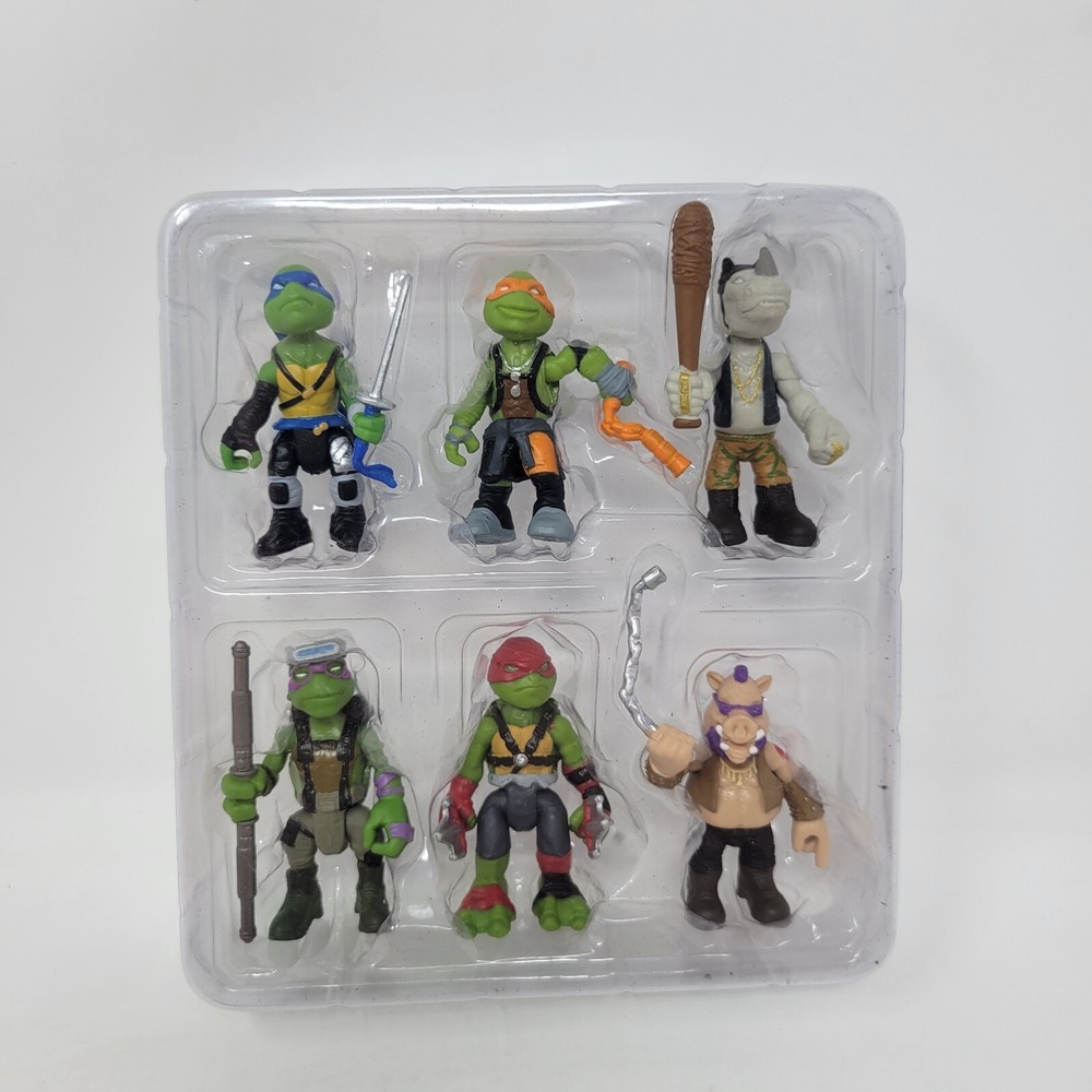 New Teenage Mutant Ninja Turtles Mini Figures Set 2016 Viacom Playmates 6 Toys